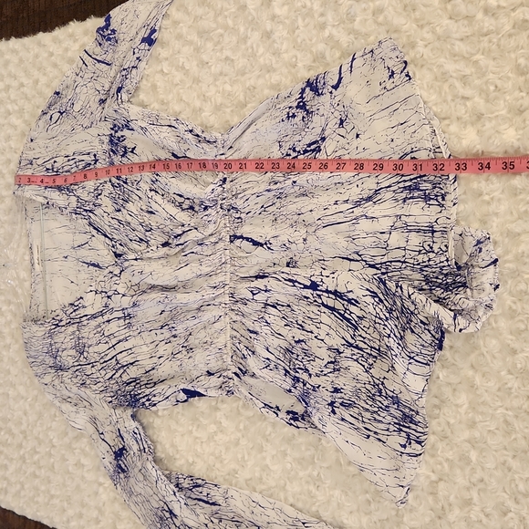 Betro Simone Blue Paint Splatter Design Romper - Picture 8 of 12